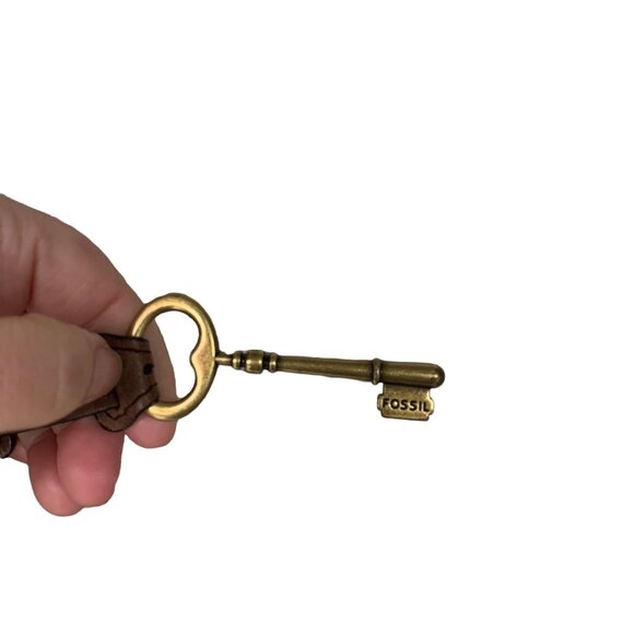 Fossil Cowhide Leather Gold Hardware Boho Crossbody Bag - Picture 11 of 12